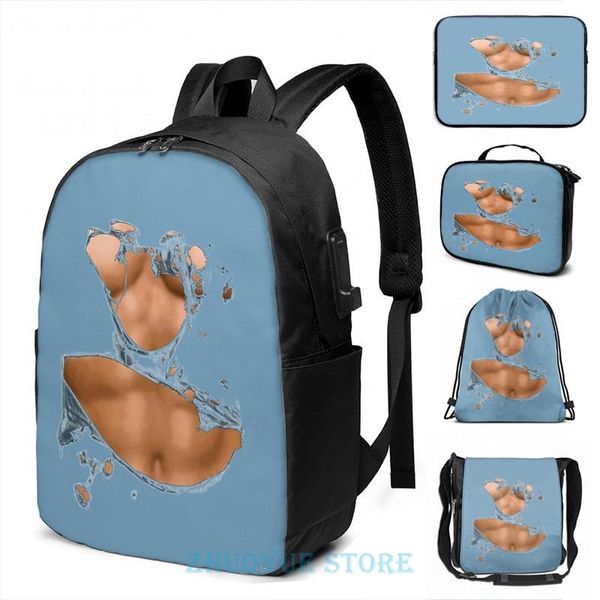 backpack funny graphic print six pack abs ripped usb charge men school bags women bag travel laptop
backpack funny graphic print six pack abs ripped usb charge men school bags women bag travel laptop