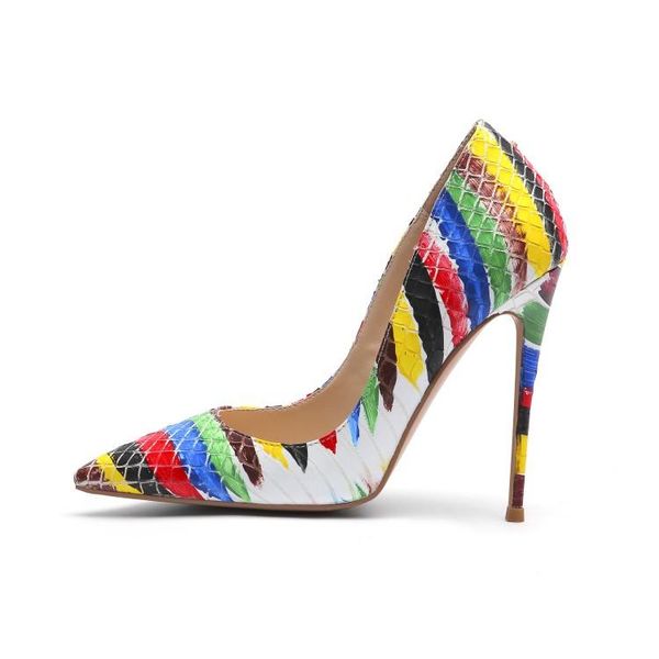 dress shoes ladies greasepaint printing pumps thin stiletto heel pointed toe female low out slip on colorful high heels, Black
dress shoes ladies greasepaint printing pumps thin stiletto heel pointed toe female low out slip on colorful high heels, Black