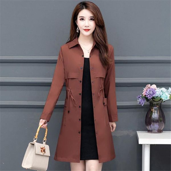 women's trench coats coat women khaki xl-4xl plus size 2021 spring autumn korean fashion slim long sleeve thin windbreaker feminina, Tan;black
women's trench coats coat women khaki xl-4xl plus size 2021 spring autumn korean fashion slim long sleeve thin windbreaker feminina, Tan;black