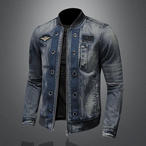 men's jackets men vintage stand collar pilot coat denim bomber jacket plus size 5xl slim fit zipper jean outerwear fashion mens biker, Black;brown
men's jackets men vintage stand collar pilot coat denim bomber jacket plus size 5xl slim fit zipper jean outerwear fashion mens biker, Black;brown