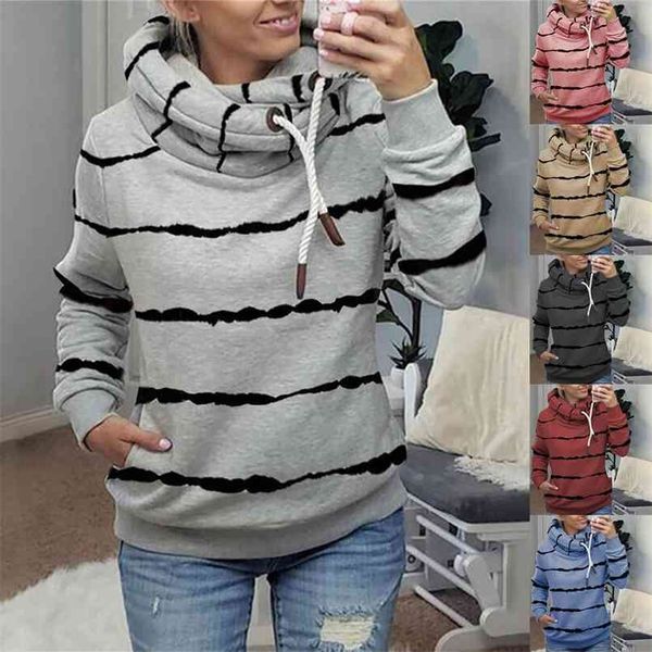 hoodie women fashion casual oversize s-5xl long sleeve striped print hooded fleece ladies sweatshirt chandail c50 210813, Black
hoodie women fashion casual oversize s-5xl long sleeve striped print hooded fleece ladies sweatshirt chandail c50 210813, Black