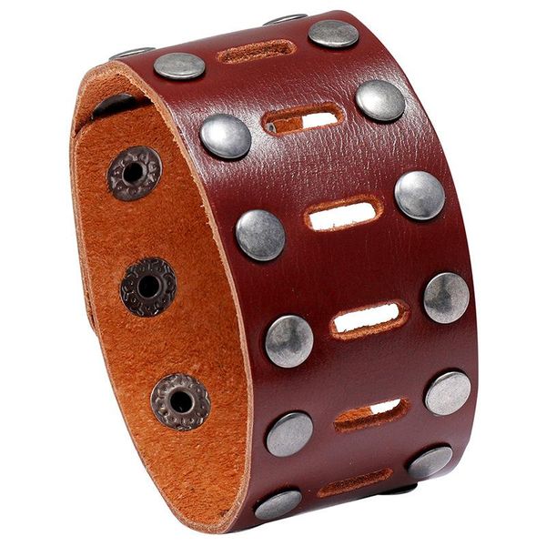 bangle jessingshow wide genuine leather spike studded rivet biker punk rock black adjustable wristband 
bangle jessingshow wide genuine leather spike studded rivet biker punk rock black adjustable wristband