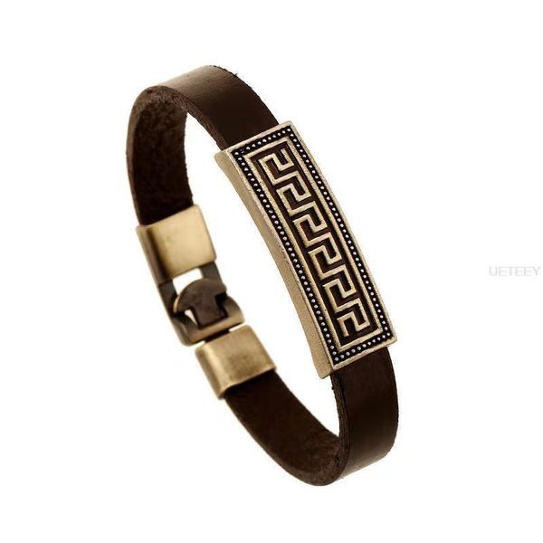men and women fashion alloy vintage charm bracelet brown leather gifts for friends bracelets, Golden;silver
men and women fashion alloy vintage charm bracelet brown leather gifts for friends bracelets, Golden;silver