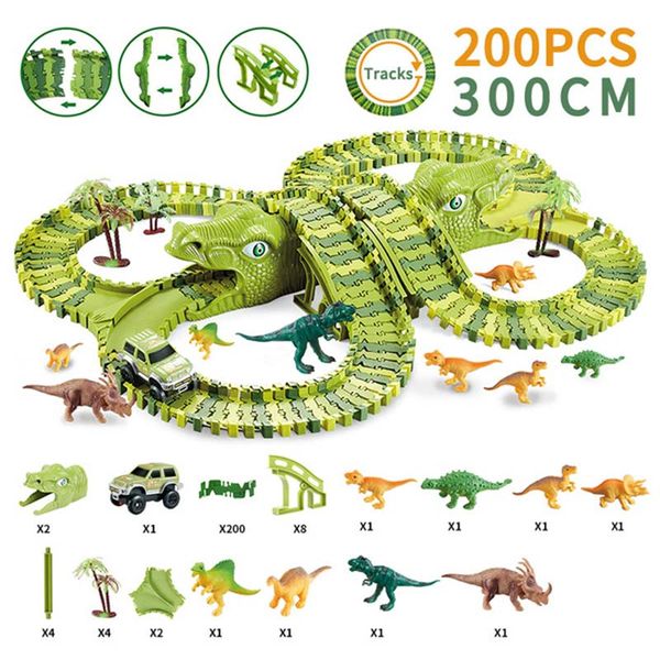 dinosaur railway toy car track racing track toy set educational bend flexible race track flash light car toys for children boys
dinosaur railway toy car track racing track toy set educational bend flexible race track flash light car toys for children boys