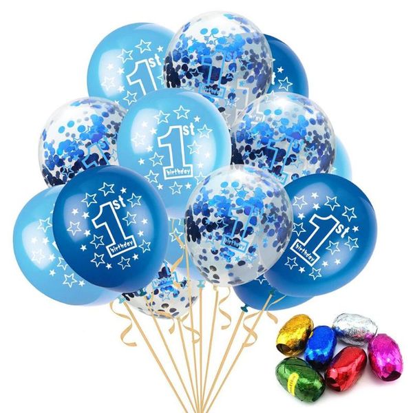 party decoration 1st birthday ballons blue pink confetti balloon baby shower boy girl one year old first baloons supplies
party decoration 1st birthday ballons blue pink confetti balloon baby shower boy girl one year old first baloons supplies