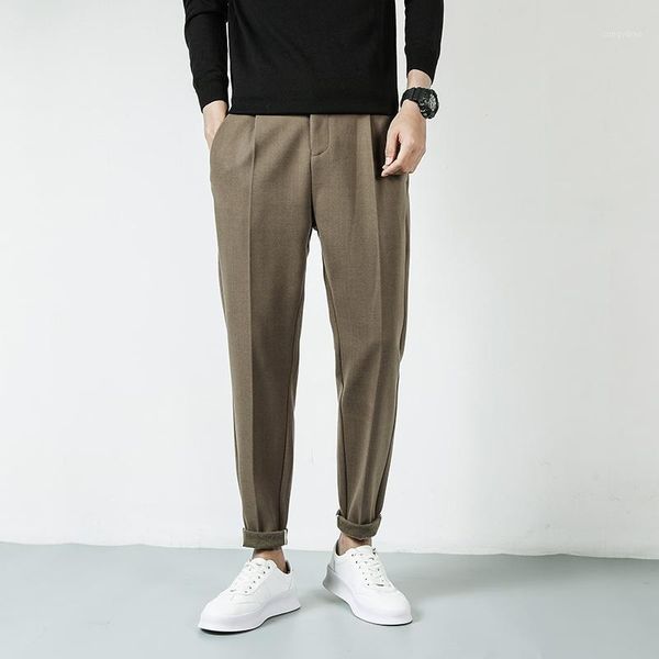 men's pants 2021 casual men wool mix thick slim fit trousers male elastic waist stretch man clothes autumn winter warm bottoms, Black
men's pants 2021 casual men wool mix thick slim fit trousers male elastic waist stretch man clothes autumn winter warm bottoms, Black