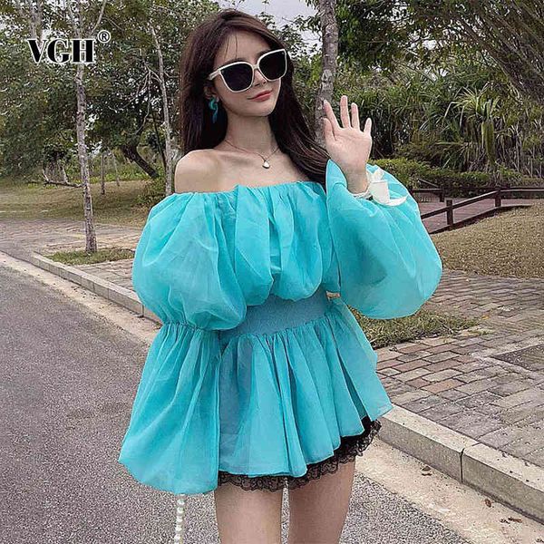 vgh black elegant shirts for women slash neck lantern long sleeve sashes slim casual blouses female fashion clothing spring 210421, White
vgh black elegant shirts for women slash neck lantern long sleeve sashes slim casual blouses female fashion clothing spring 210421, White