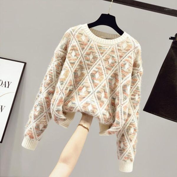 women's sweaters jinkazistore thick sweater long sleeve crew neck loose soft and warm fashion versatile coat, White;black
women's sweaters jinkazistore thick sweater long sleeve crew neck loose soft and warm fashion versatile coat, White;black