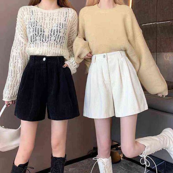 shorts women autumn spring simple pure corduroy new arrival cozy casual fashion basic feminino 2022 new y220311, White;black
shorts women autumn spring simple pure corduroy new arrival cozy casual fashion basic feminino 2022 new y220311, White;black