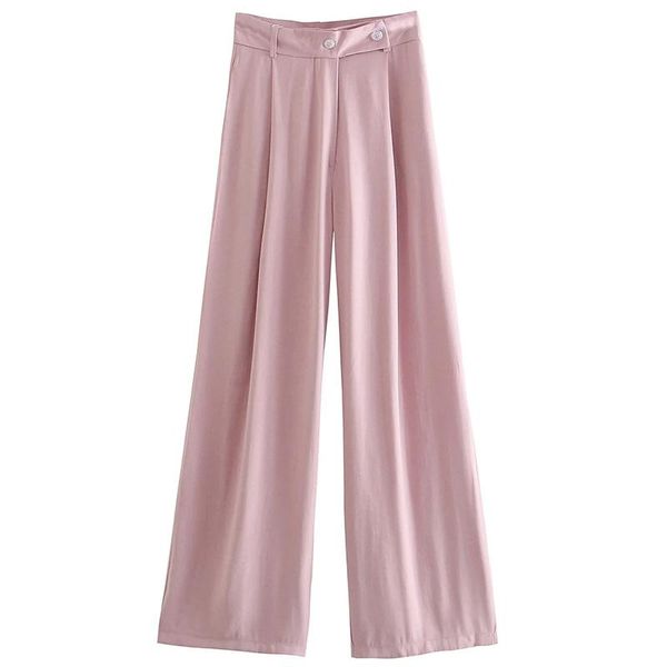 women's pants & capris zhenbaili 2022 za pink loose long pant summer folds front side pocket high waist women casual trousers office la, Black;white
women's pants & capris zhenbaili 2022 za pink loose long pant summer folds front side pocket high waist women casual trousers office la, Black;white