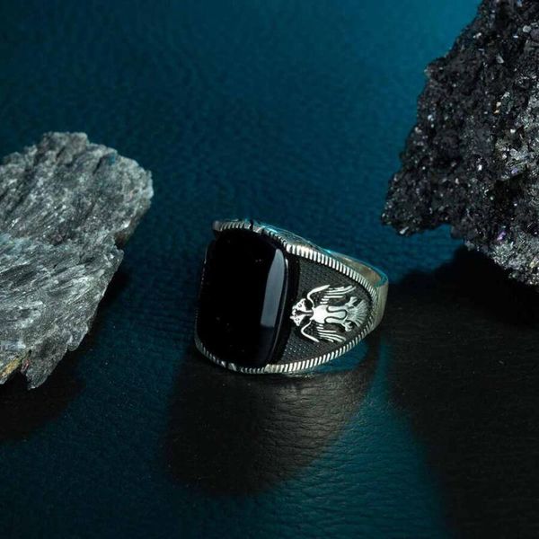 cluster rings 925 sterling silver black onyx gemstone men ring double eagle motif handcarved jewelery made in turkey, Golden;silver
cluster rings 925 sterling silver black onyx gemstone men ring double eagle motif handcarved jewelery made in turkey, Golden;silver