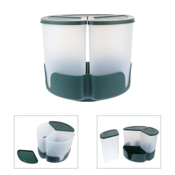 storage bottles & jars 1pc rotating compartment rice bucket multi-grid coarse cereals
storage bottles & jars 1pc rotating compartment rice bucket multi-grid coarse cereals