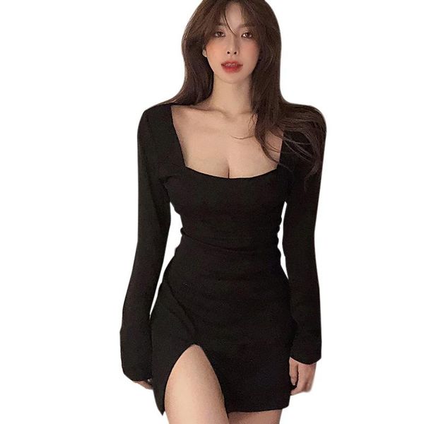 casual dresses women autumn dress black square neck bodycon long sleeve cotton party club clothing, Black;gray
casual dresses women autumn dress black square neck bodycon long sleeve cotton party club clothing, Black;gray