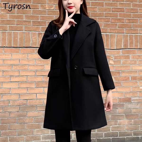 women's wool & blends women black large size s-4xl outwear simple elegant korean style all-match daily woolen femme single button solid
women's wool & blends women black large size s-4xl outwear simple elegant korean style all-match daily woolen femme single button solid