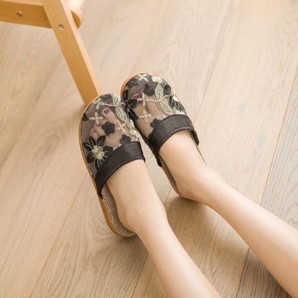 slippers women female summer floral flax linen flip flops beach shoes sandals indoor casual flower slipper, Black
slippers women female summer floral flax linen flip flops beach shoes sandals indoor casual flower slipper, Black