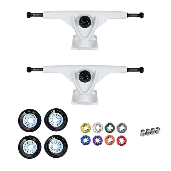 -7inch skateboard trucks with 4pcs 70x45mm pu wheels bridge and abec-9 bearings for skateboarding
-7inch skateboard trucks with 4pcs 70x45mm pu wheels bridge and abec-9 bearings for skateboarding