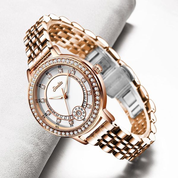 wristwatches sunkta women watch fashion casual rose gold stainless steel strip quartz waterproof wristwatch gifts for ladie, Slivery;brown
wristwatches sunkta women watch fashion casual rose gold stainless steel strip quartz waterproof wristwatch gifts for ladie, Slivery;brown