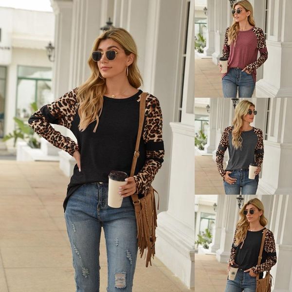 women's t-shirt loose t shirt women jumpers long sleeve casual pullovers o-neck female leopard patchwork tee womens clothing, White
women's t-shirt loose t shirt women jumpers long sleeve casual pullovers o-neck female leopard patchwork tee womens clothing, White