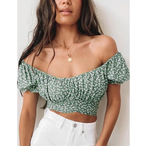 women's blouses & shirts 2021 summer fashion women floral printed t-shirt deep v-neck short sleeve pleated slim fit crop green female, White
women's blouses & shirts 2021 summer fashion women floral printed t-shirt deep v-neck short sleeve pleated slim fit crop green female, White