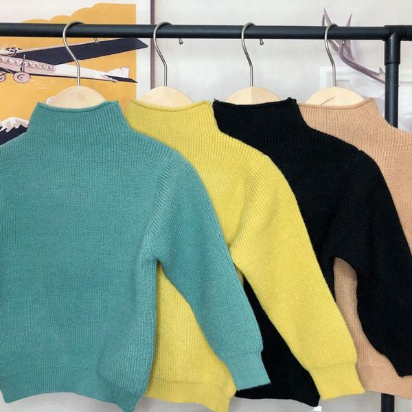 pullover baby girl knitted sweater autumn mock neck solid boys knitting sweaters bottoming children kids winter clothes, Blue
pullover baby girl knitted sweater autumn mock neck solid boys knitting sweaters bottoming children kids winter clothes, Blue