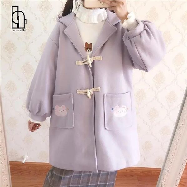 women's trench coats luck a women autumn warm kawaii wool blend coat female vintage hooded pocket outerwear sweet cartoon cute horn but, Tan;black
women's trench coats luck a women autumn warm kawaii wool blend coat female vintage hooded pocket outerwear sweet cartoon cute horn but, Tan;black