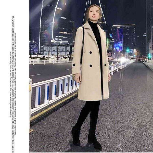 thickened cotton wool et women's middle long 2021 autumn and winter large korean thin woolen coat, Black
thickened cotton wool et women's middle long 2021 autumn and winter large korean thin woolen coat, Black