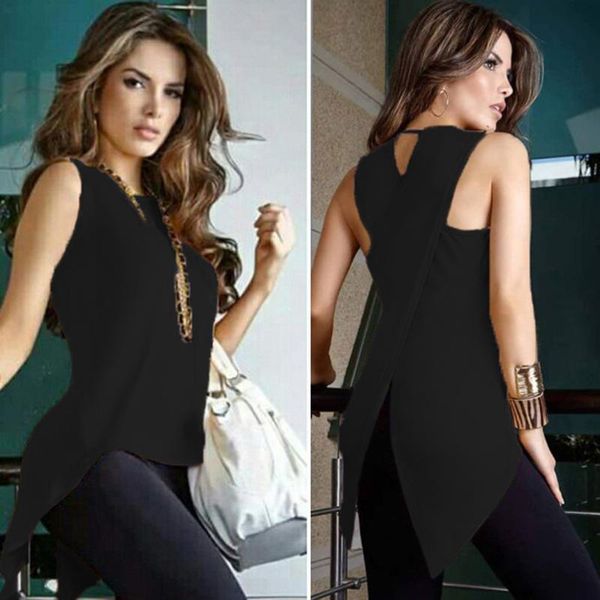 womens and blouses sleeveless ladies female cross irregular o-neck woman blouse shirt summer for women 2021 tank women's & shirts, White
womens and blouses sleeveless ladies female cross irregular o-neck woman blouse shirt summer for women 2021 tank women's & shirts, White