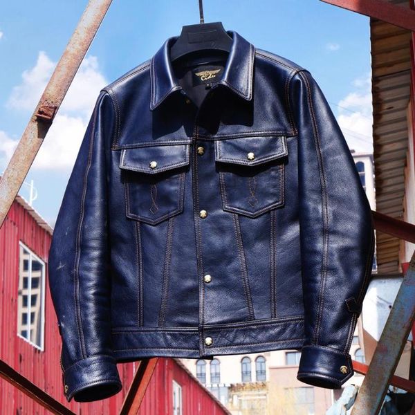 men's classic 2021 copy type iii trucker jacket vintage 507 calfskin slim fit genuine leather men brown blue biker coat & faux, Black
men's classic 2021 copy type iii trucker jacket vintage 507 calfskin slim fit genuine leather men brown blue biker coat & faux, Black