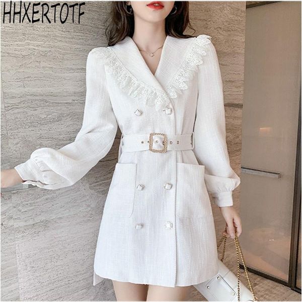 casual dresses 2021 autumn winter fashion runway designer dress women's long sleeve notched collar double breasted buttons, Black;gray
casual dresses 2021 autumn winter fashion runway designer dress women's long sleeve notched collar double breasted buttons, Black;gray