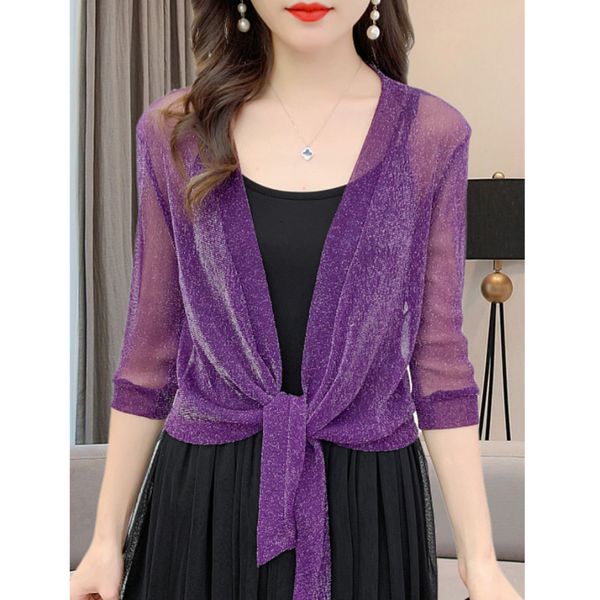 women's jackets short summer chiffon jacket, female jacket with half a transparent sleeve, kimono coat, thin sunscreen 0osw, Black;brown
women's jackets short summer chiffon jacket, female jacket with half a transparent sleeve, kimono coat, thin sunscreen 0osw, Black;brown