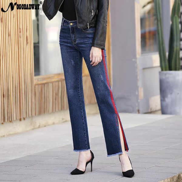 women's jeans side stripe split women mid waist flare denim pants winter spring slim casual street style trousers femme ladies 2021, Blue
women's jeans side stripe split women mid waist flare denim pants winter spring slim casual street style trousers femme ladies 2021, Blue