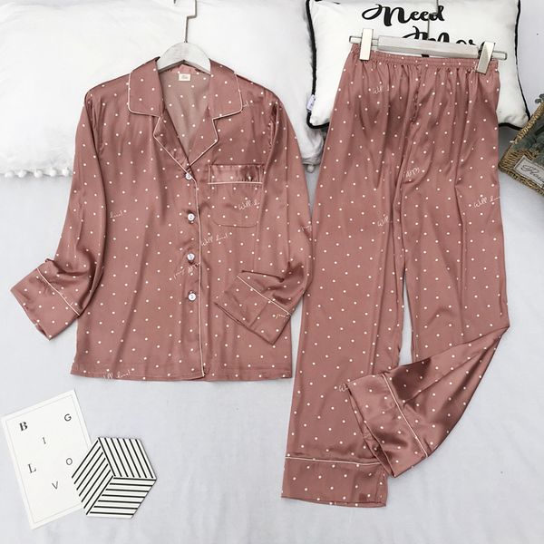 ice silk satin lapel women pajama set homewear printing fashion nightwear pijamas long sleeve pyjamas suit sleepwear, Black;red
ice silk satin lapel women pajama set homewear printing fashion nightwear pijamas long sleeve pyjamas suit sleepwear, Black;red