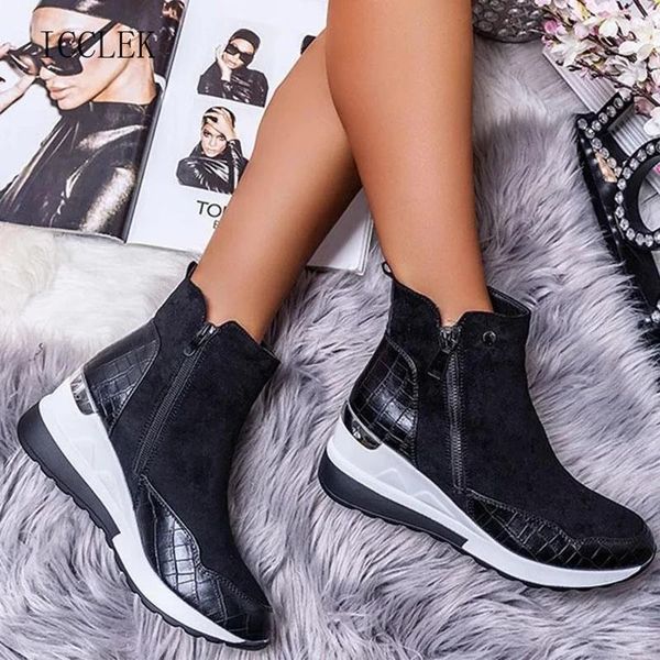 boots 2021 women fashion winter ankle waterproof round toe wedges snow warm women's sneakers work non-slip female shoes, Black
boots 2021 women fashion winter ankle waterproof round toe wedges snow warm women's sneakers work non-slip female shoes, Black
