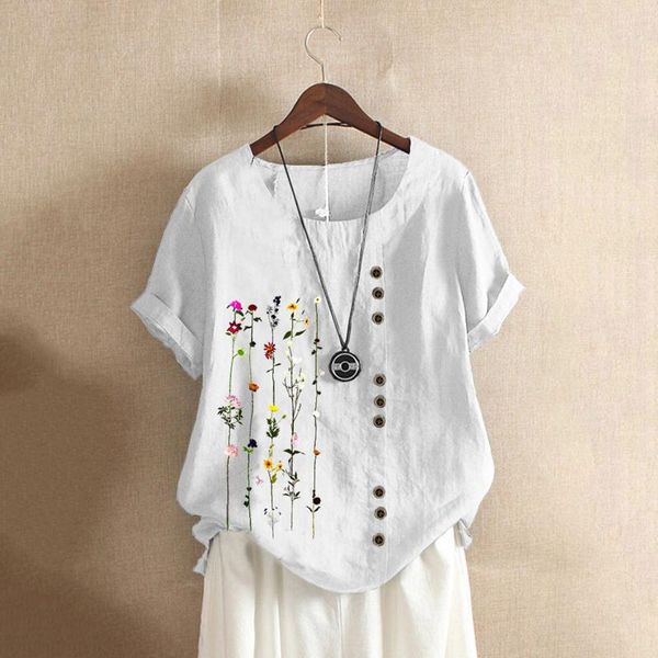 women's blouses & shirts boho blouse womens summer casual loose floral print buttons tanic pullover beach wear breathable blusas mujer, White
women's blouses & shirts boho blouse womens summer casual loose floral print buttons tanic pullover beach wear breathable blusas mujer, White