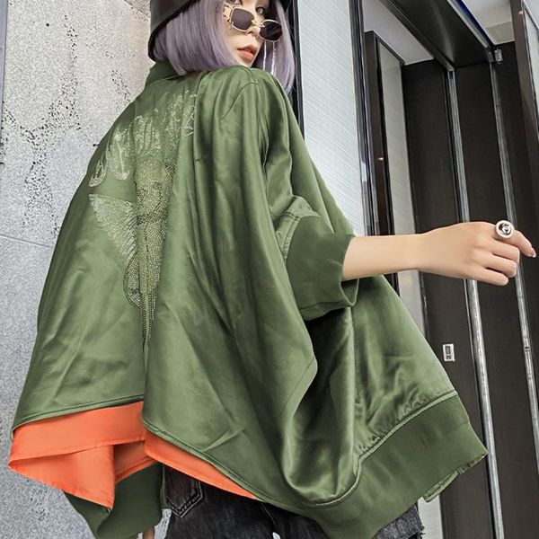 women's jackets xuxi short coat women autumn 2021 loose design sense of minority heavy industry zircon printing jacket half sleeve e330, Black;brown
women's jackets xuxi short coat women autumn 2021 loose design sense of minority heavy industry zircon printing jacket half sleeve e330, Black;brown