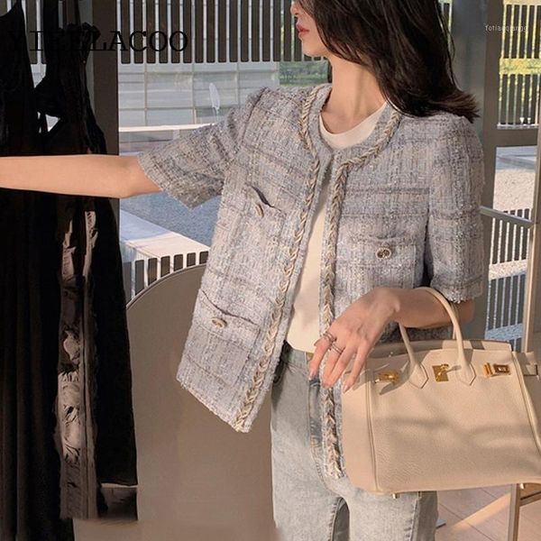 women's jackets blue tweed jacket short sleeve female spring /autumn / winter temperament single-breasted round neck coat, Black;brown
women's jackets blue tweed jacket short sleeve female spring /autumn / winter temperament single-breasted round neck coat, Black;brown