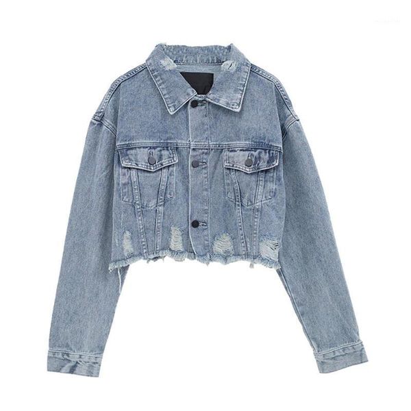 women's jackets women wholesale spring fashion retro design pocket short crop long sleeve ripped button denim jacket jeans coat, Black;brown
women's jackets women wholesale spring fashion retro design pocket short crop long sleeve ripped button denim jacket jeans coat, Black;brown