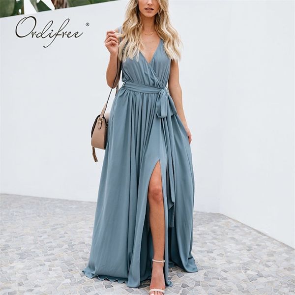 summer women sleeveless long dress with belt high slit maxi tunic beach vocation 210513, Black;gray
summer women sleeveless long dress with belt high slit maxi tunic beach vocation 210513, Black;gray