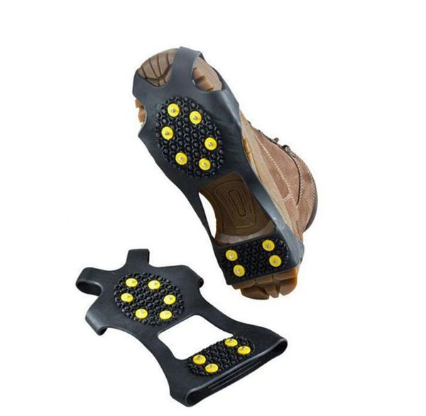 pair ice snow grips cleat over shoe boot rubber spikes anti slip 10-stud crampons stretch footwear climbing, hiking cords, slings and webbin
pair ice snow grips cleat over shoe boot rubber spikes anti slip 10-stud crampons stretch footwear climbing, hiking cords, slings and webbin