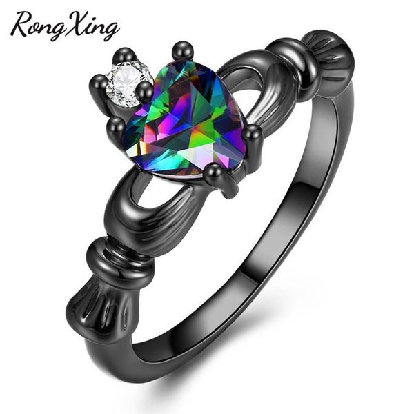 wedding rings rongxing charming rainbow cz heart stone claddagh for women vintage black gold filled multicolor zircon ring dainty bijoux, Slivery;golden
wedding rings rongxing charming rainbow cz heart stone claddagh for women vintage black gold filled multicolor zircon ring dainty bijoux, Slivery;golden