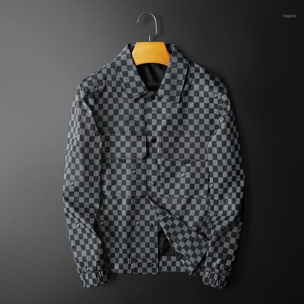 men's boutique fashion autumn classic plaid lapel versatile jacket casual coat jackets, Black;brown
men's boutique fashion autumn classic plaid lapel versatile jacket casual coat jackets, Black;brown