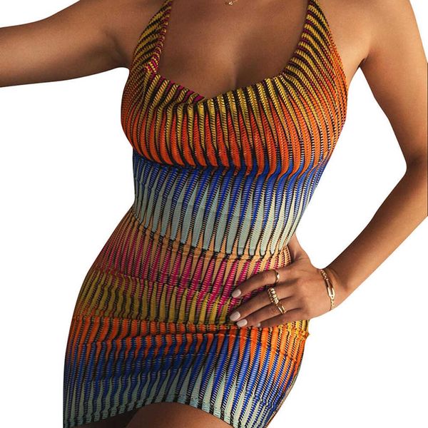 woman dress backless bandage halter sheath dress for summer women print sleeveless dress for night club evening party 210712, Black;gray
woman dress backless bandage halter sheath dress for summer women print sleeveless dress for night club evening party 210712, Black;gray