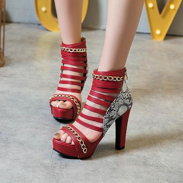 the listing women's sandals peep toe back zipper snake-print high heel with platforn fashion mature woemn's shoes, Black
the listing women's sandals peep toe back zipper snake-print high heel with platforn fashion mature woemn's shoes, Black