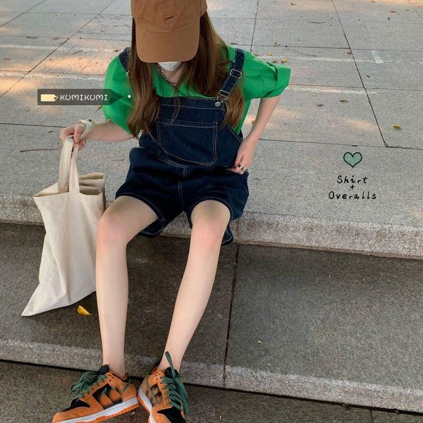 women's tracksuits hong kong style jeans wide leg shorts backpack summer green shirt small fashion two piece suit women, Gray
women's tracksuits hong kong style jeans wide leg shorts backpack summer green shirt small fashion two piece suit women, Gray