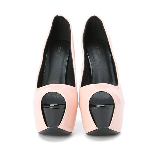sandals olomm platform women summer bombs stiletto leap high shoes peep toe pink beautiful prom women's in addition to u.s. size 4-15 w, Black