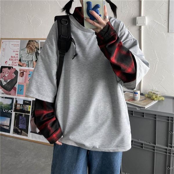 spring cotton plaid hoodie men's fashion retro casual sweatshirt men streetwear korean loose hip-hop pullover hoodies mens hoody & swea, Black
spring cotton plaid hoodie men's fashion retro casual sweatshirt men streetwear korean loose hip-hop pullover hoodies mens hoody & swea, Black