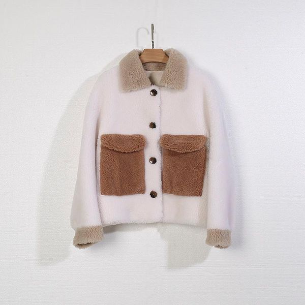 women's fur & faux 2021 autumn winter women lamb coats female short imitation overcoats ladies single breasted warm jackets u701, Black
women's fur & faux 2021 autumn winter women lamb coats female short imitation overcoats ladies single breasted warm jackets u701, Black