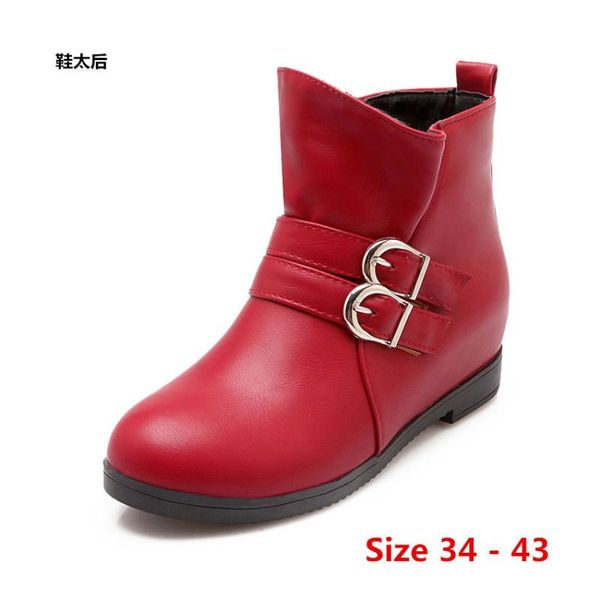 boots internal increase female autumn low high heel thick short woman motorcycle women shoes small big size 34 - 43, Black
boots internal increase female autumn low high heel thick short woman motorcycle women shoes small big size 34 - 43, Black