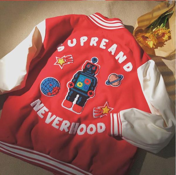 women's jackets 2021 baseball uniform women loose fried street jacket hip hop letters embroidery harajuku unisex, Black;brown
women's jackets 2021 baseball uniform women loose fried street jacket hip hop letters embroidery harajuku unisex, Black;brown