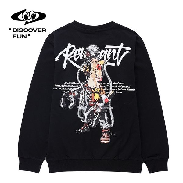 trendy hip hop sweater men's plush autumn winter coat loose round neck trendy hip-hop top, Black
trendy hip hop sweater men's plush autumn winter coat loose round neck trendy hip-hop top, Black
